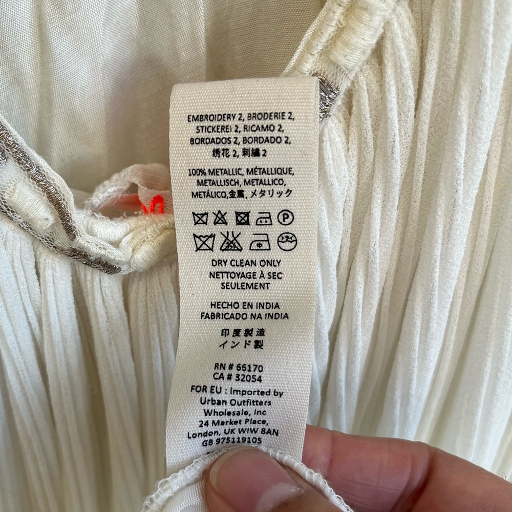Free People Sacred Geometry Maxi‎ Dress in Ivory Combo Sz. 10 - Picture 11 of 12
